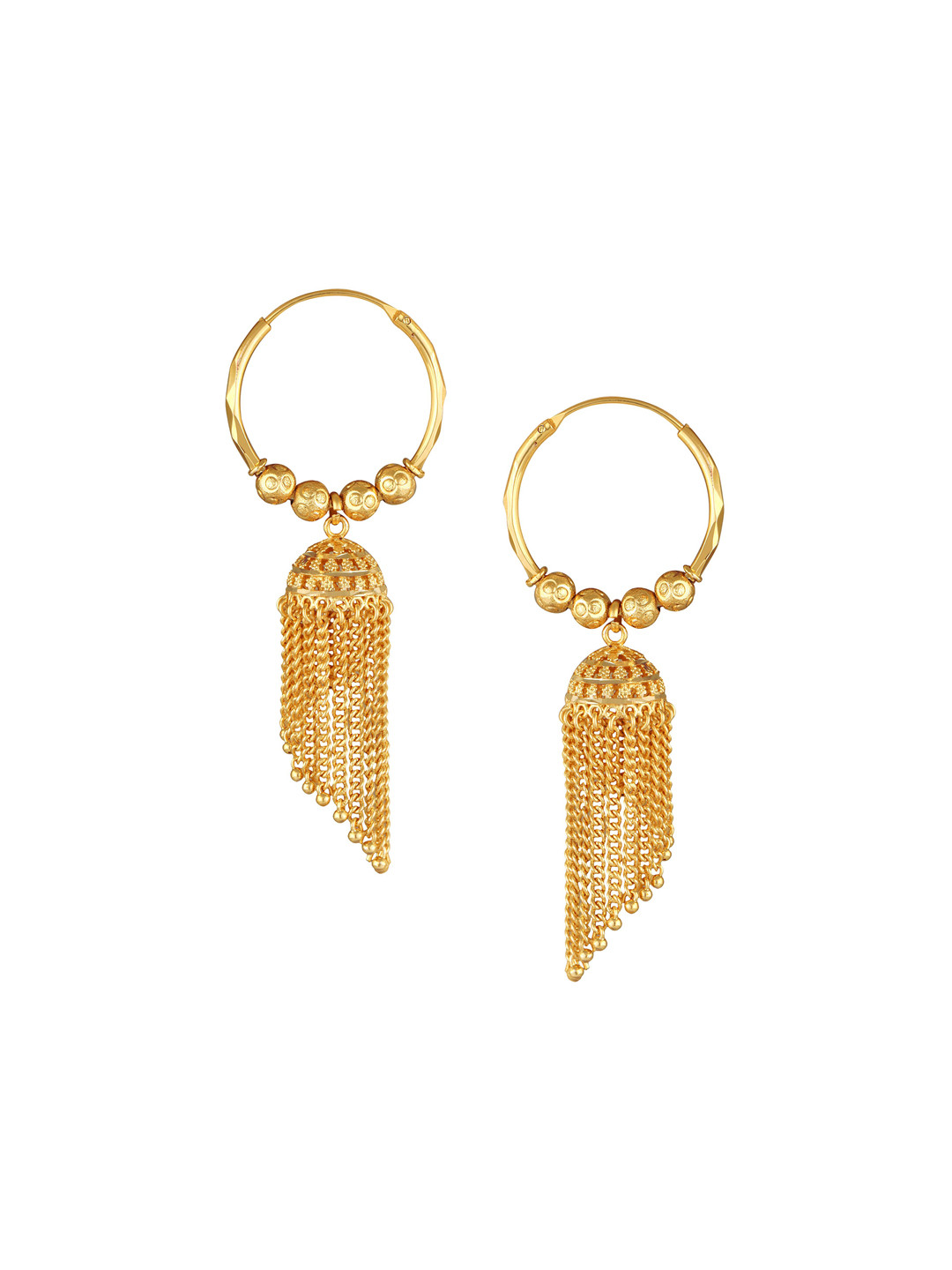 

Vighnaharta Gold Plated Floral Jhumkas Earring