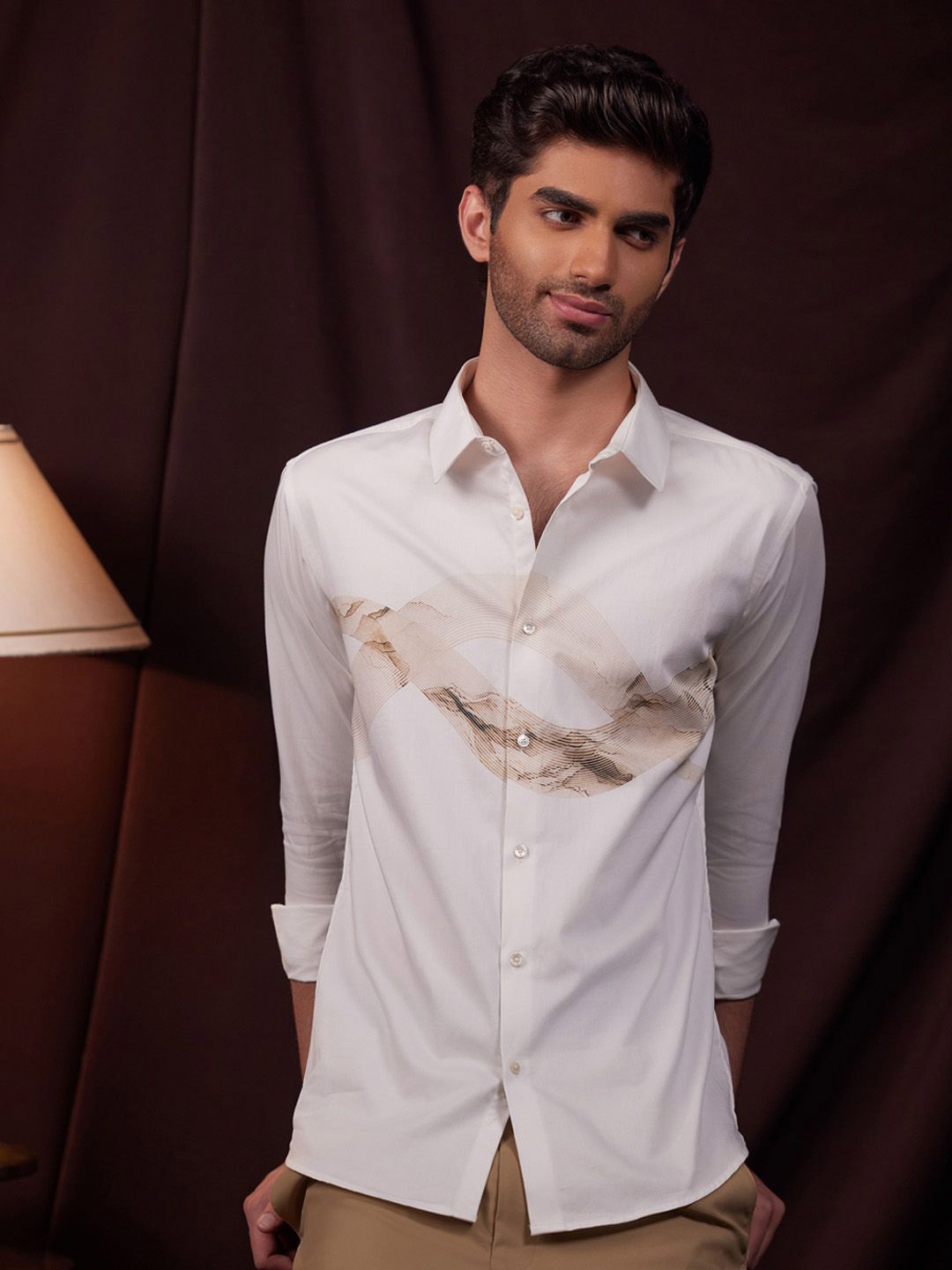 

KINGDOM OF WHITE Men Slim Fit Cotton Opaque Party Shirt