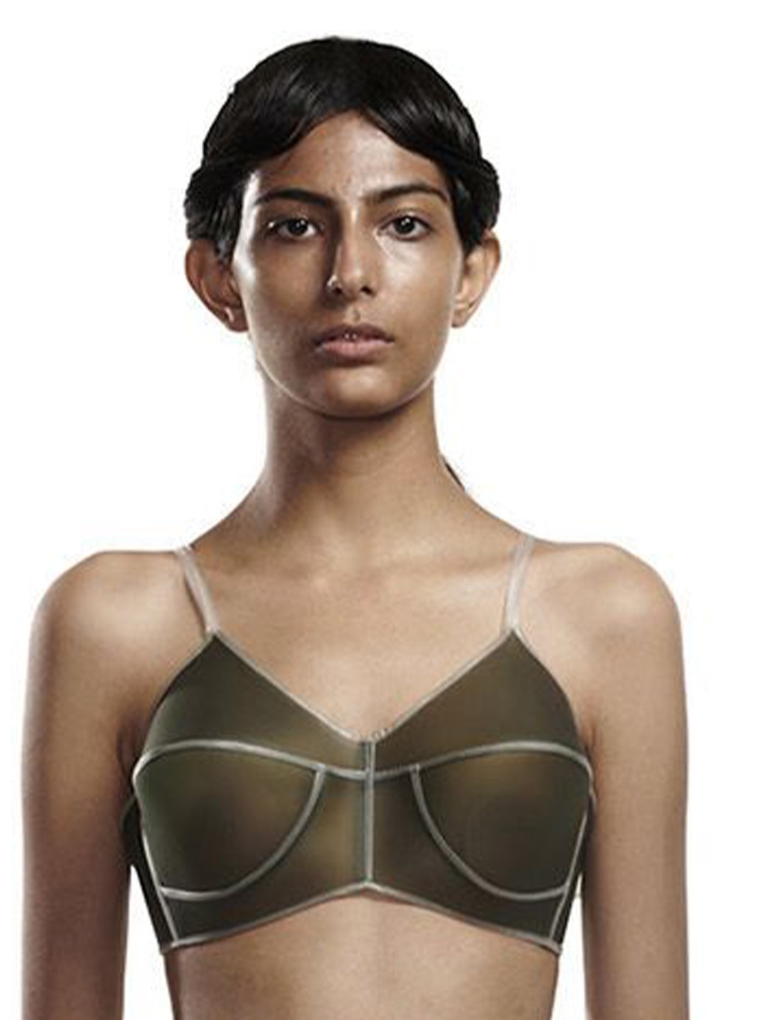 

BLONI Bralette Full Coverage Lightly Padded Bra, Green