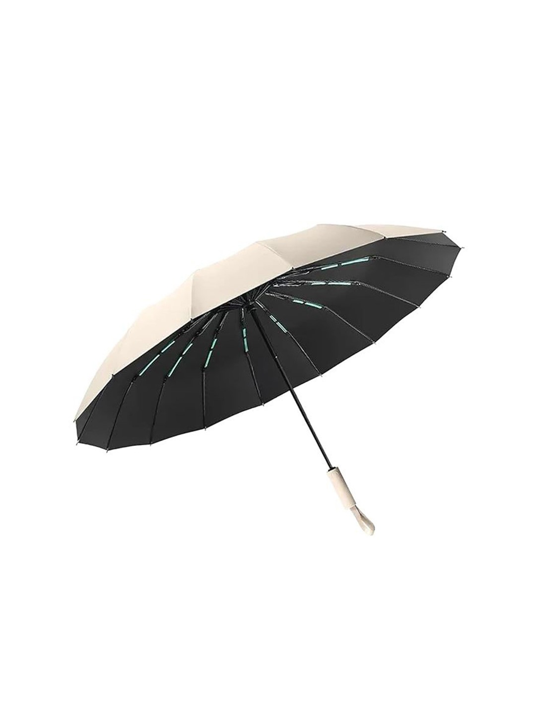 

HOUSE OF QUIRK Anti-UV Automatic 2 Fold Umbrella, Beige