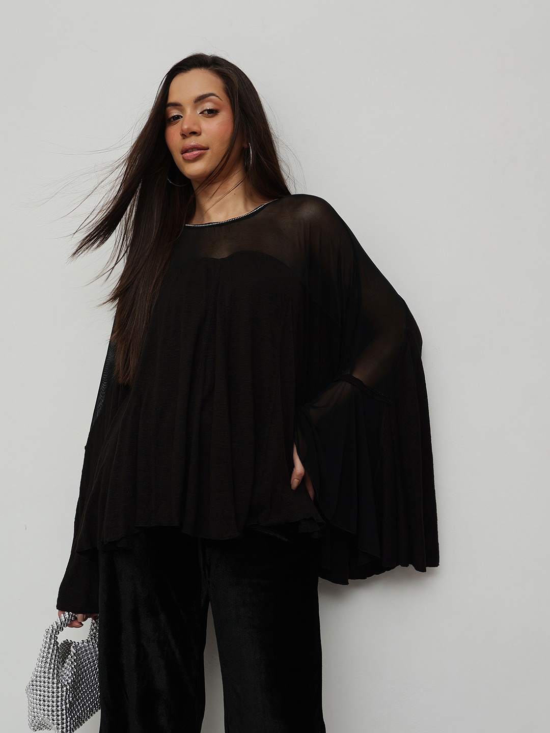 

HOUSE OF S Round-Neck Top With Trouser, Black