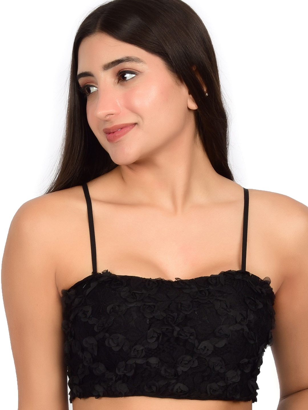

bare dezire Women Camisole Bra Full Coverage Lightly Padded, Black