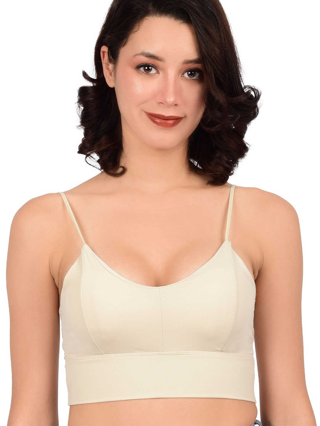 

bare dezire Bra Full Coverage Lightly Padded Camisole Bra, Cream