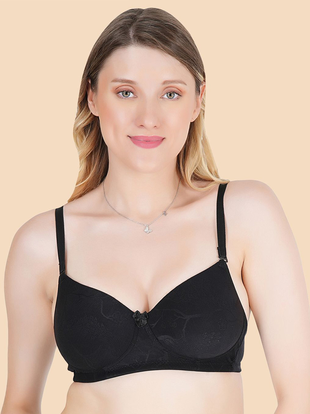 

Tweens Full Coverage Lightly Padded Seamless T-shirt Bra, Black