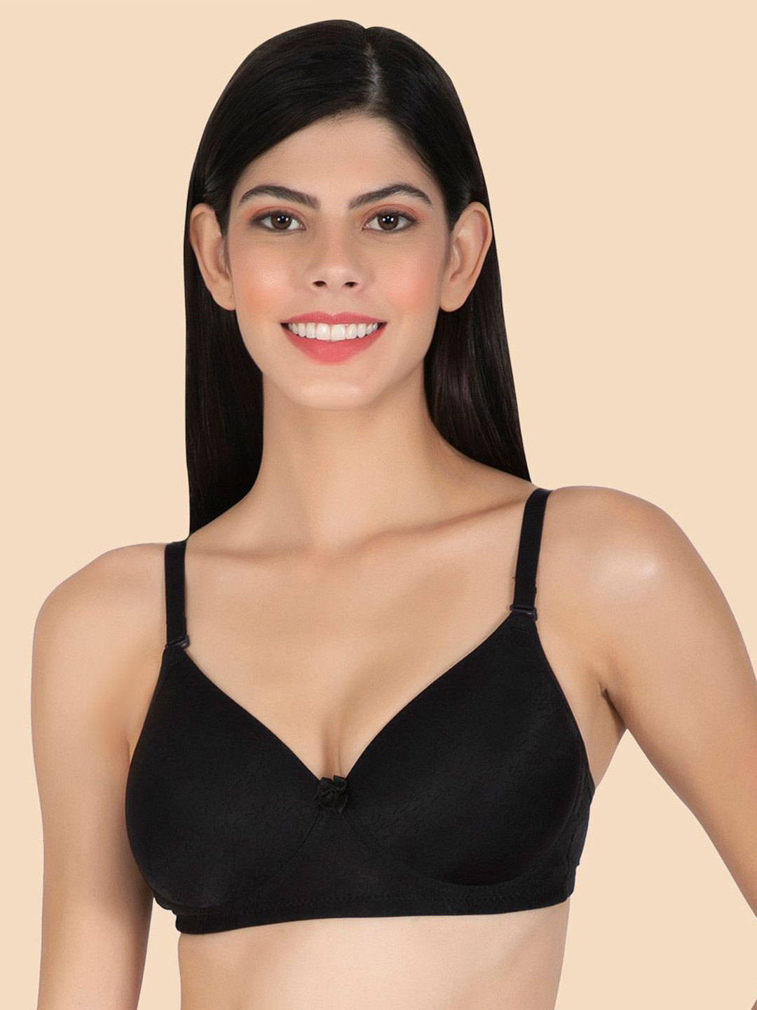 

Tweens Full Coverage Seamless Lightly Padded T-shirt Bra, Black