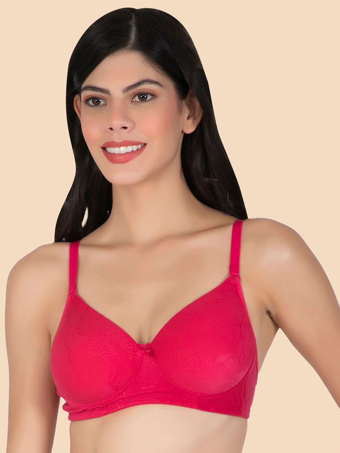 

Tweens Women Non-Wired Full Coverage Seamless Lightly Padded Bra, Pink