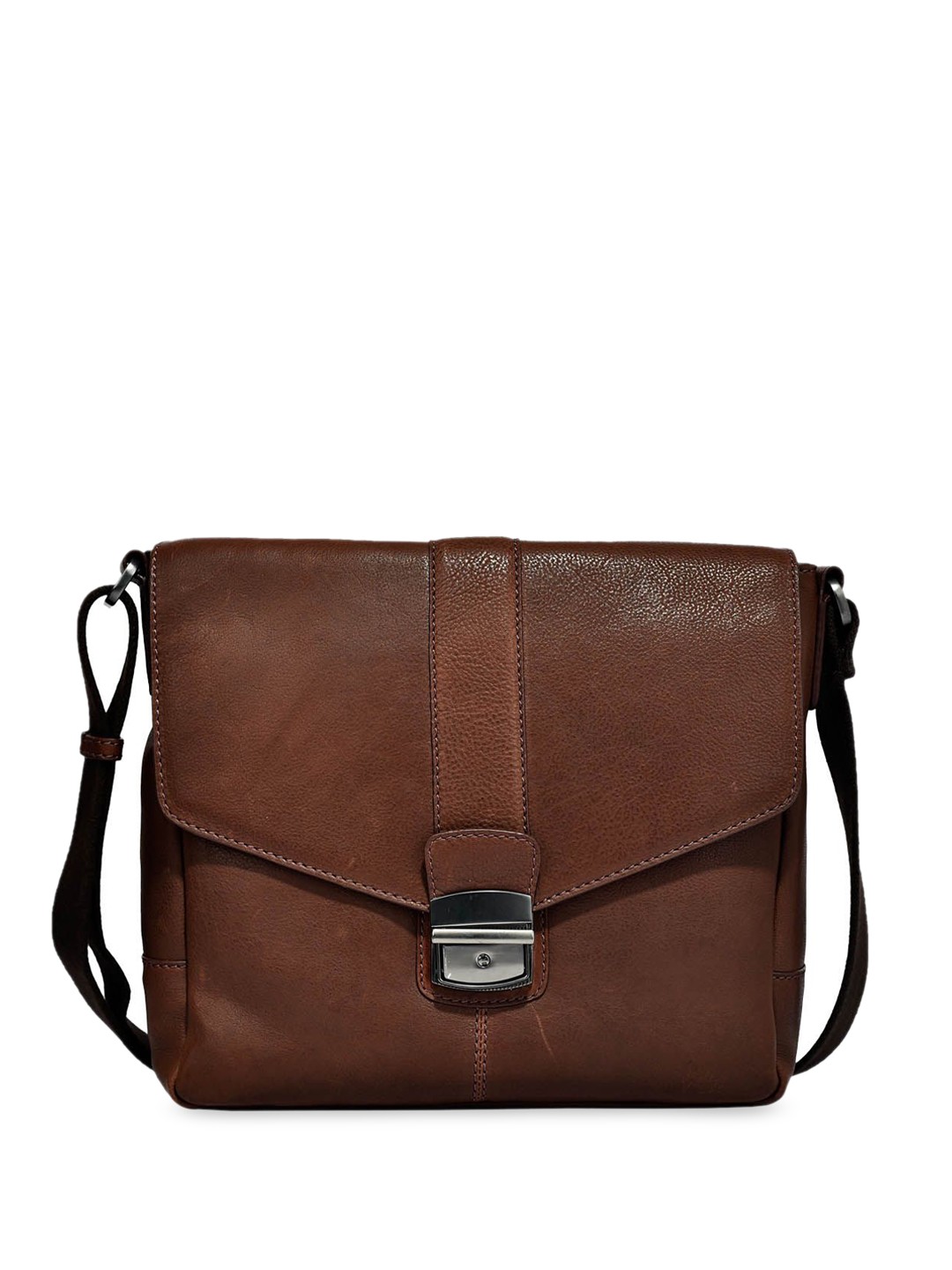 

Eske Leather Bowling Sling Bag, Brown
