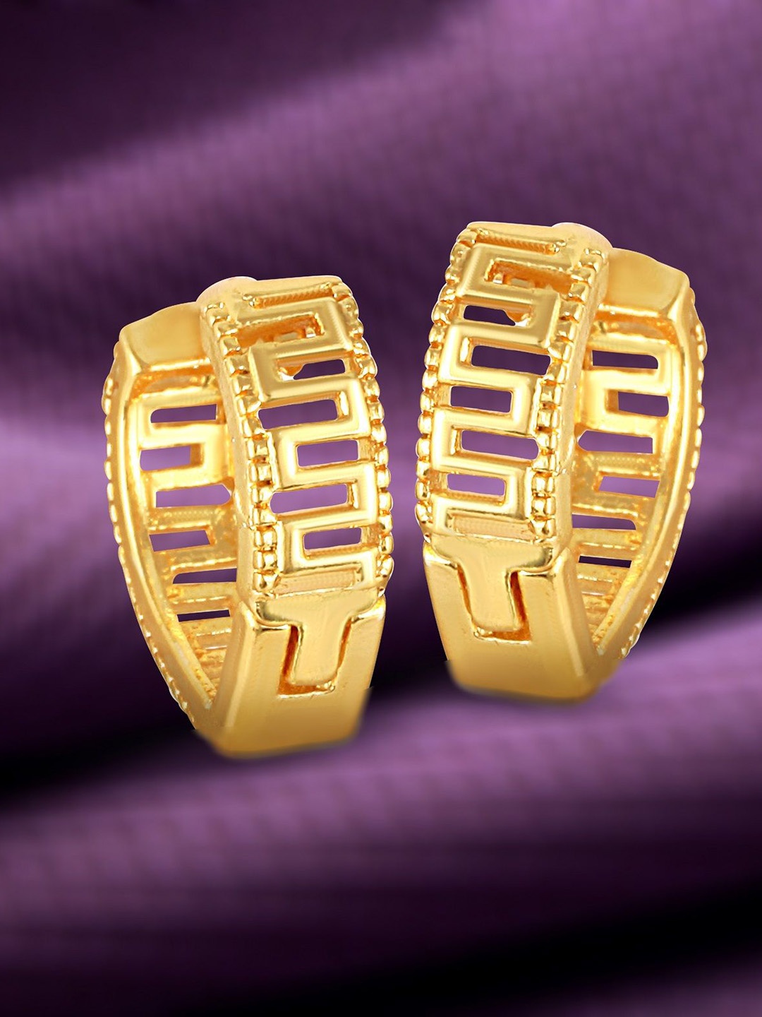 

Vighnaharta Gold-Plated Hoop Earrings