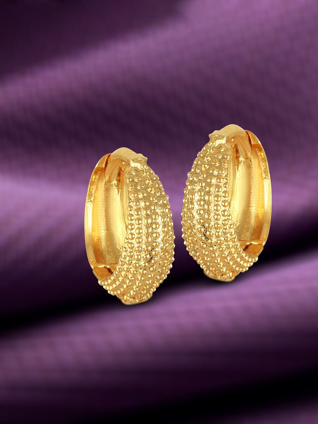 

Vighnaharta Gold-Plated Hoop Earrings