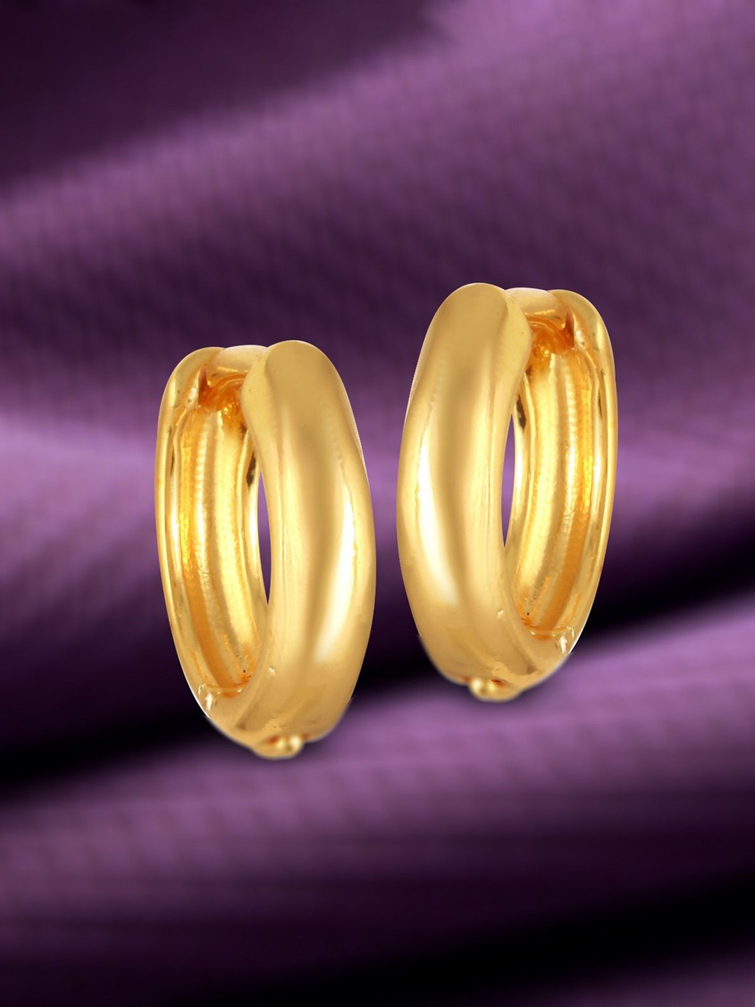 

Vighnaharta Gold-Plated Hoop Earrings