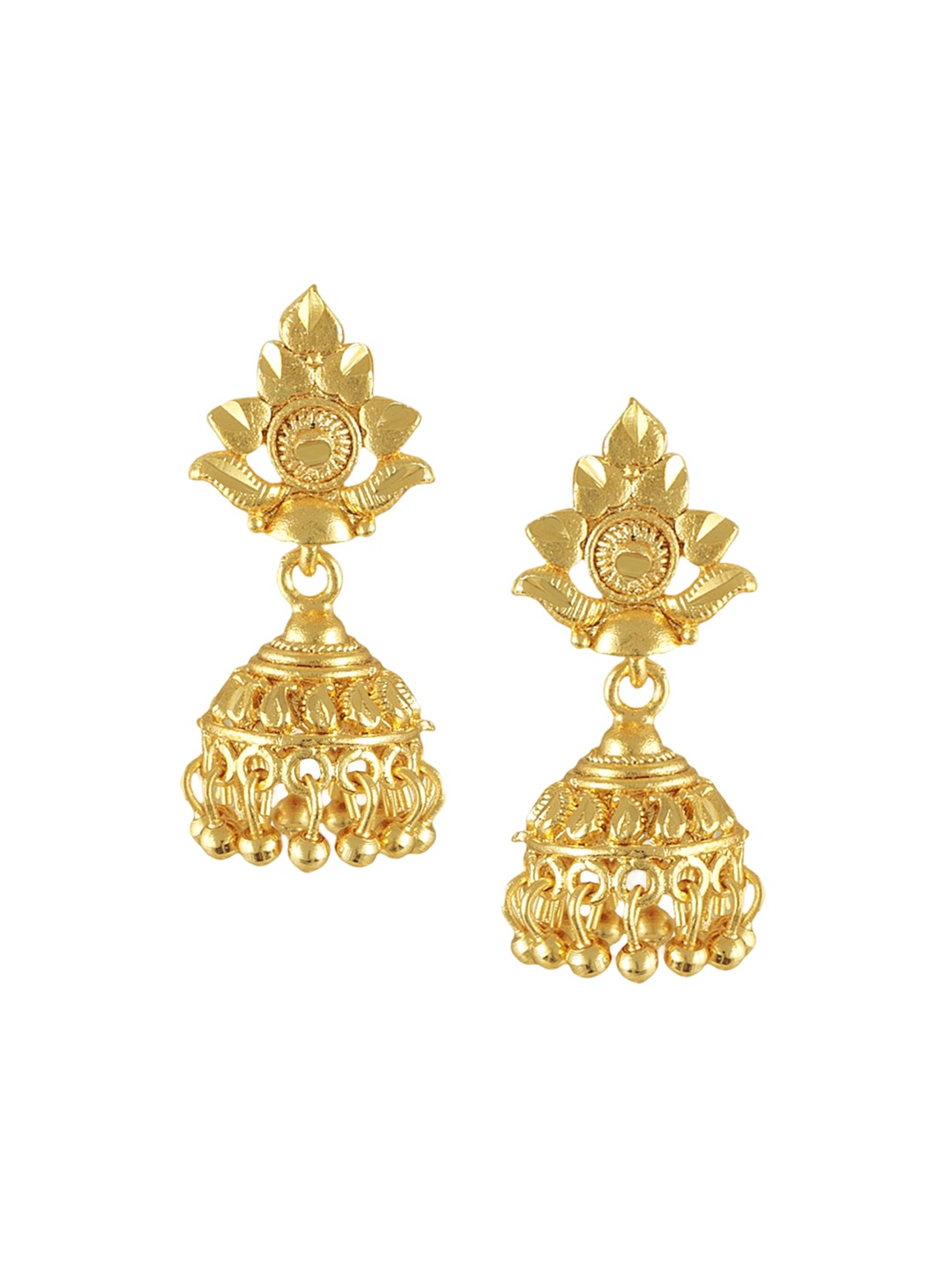 

Vighnaharta Gold-Plated Contemporary Drop Earrings