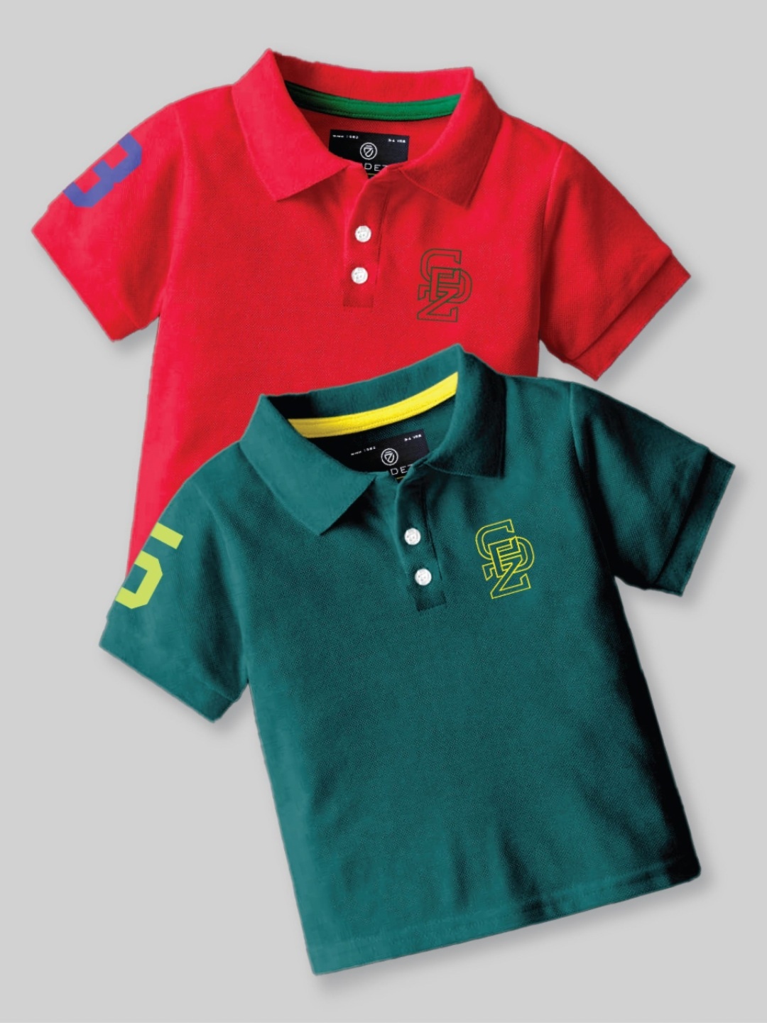 

CODEZ Boys Pack of 2 Polo Collar T-shirt, Red
