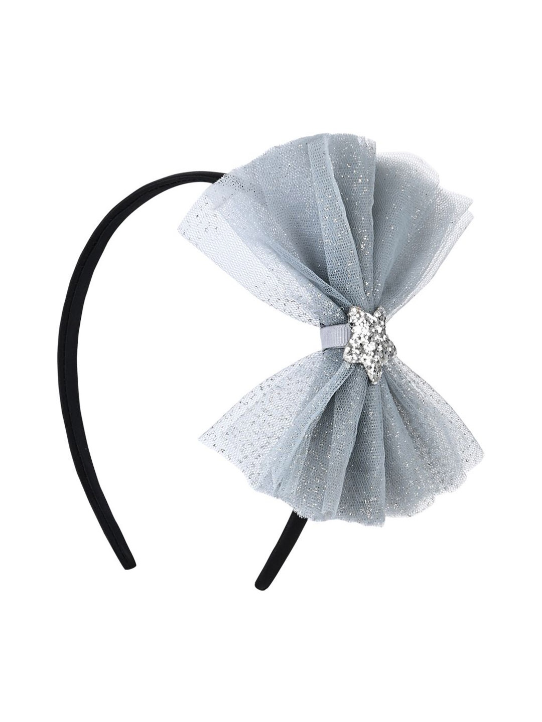 

Aye Candy Girls Sparkling Tulle Bow Hairband, Grey