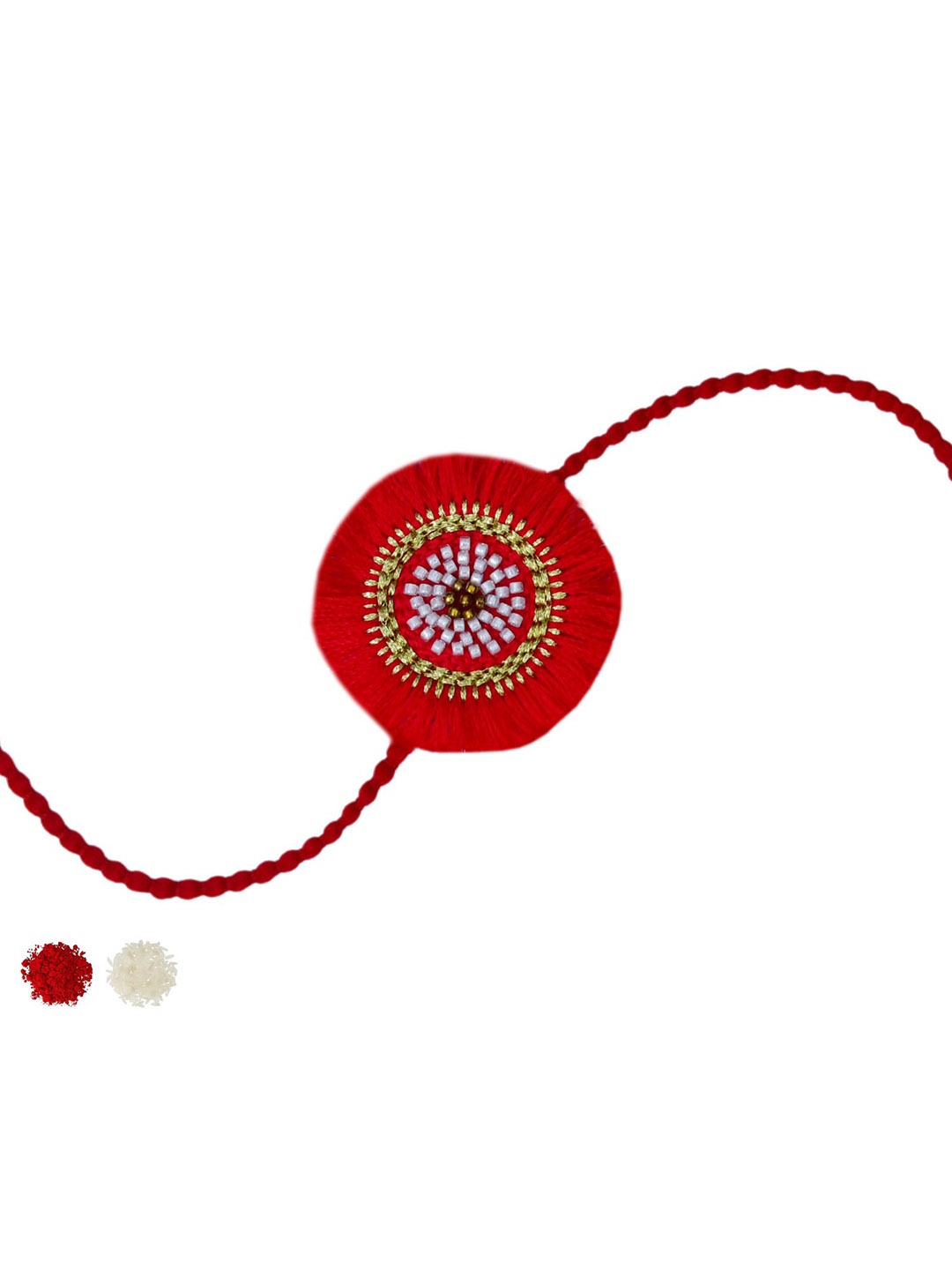 

MASQ Beaded Thread Rakhi, Red
