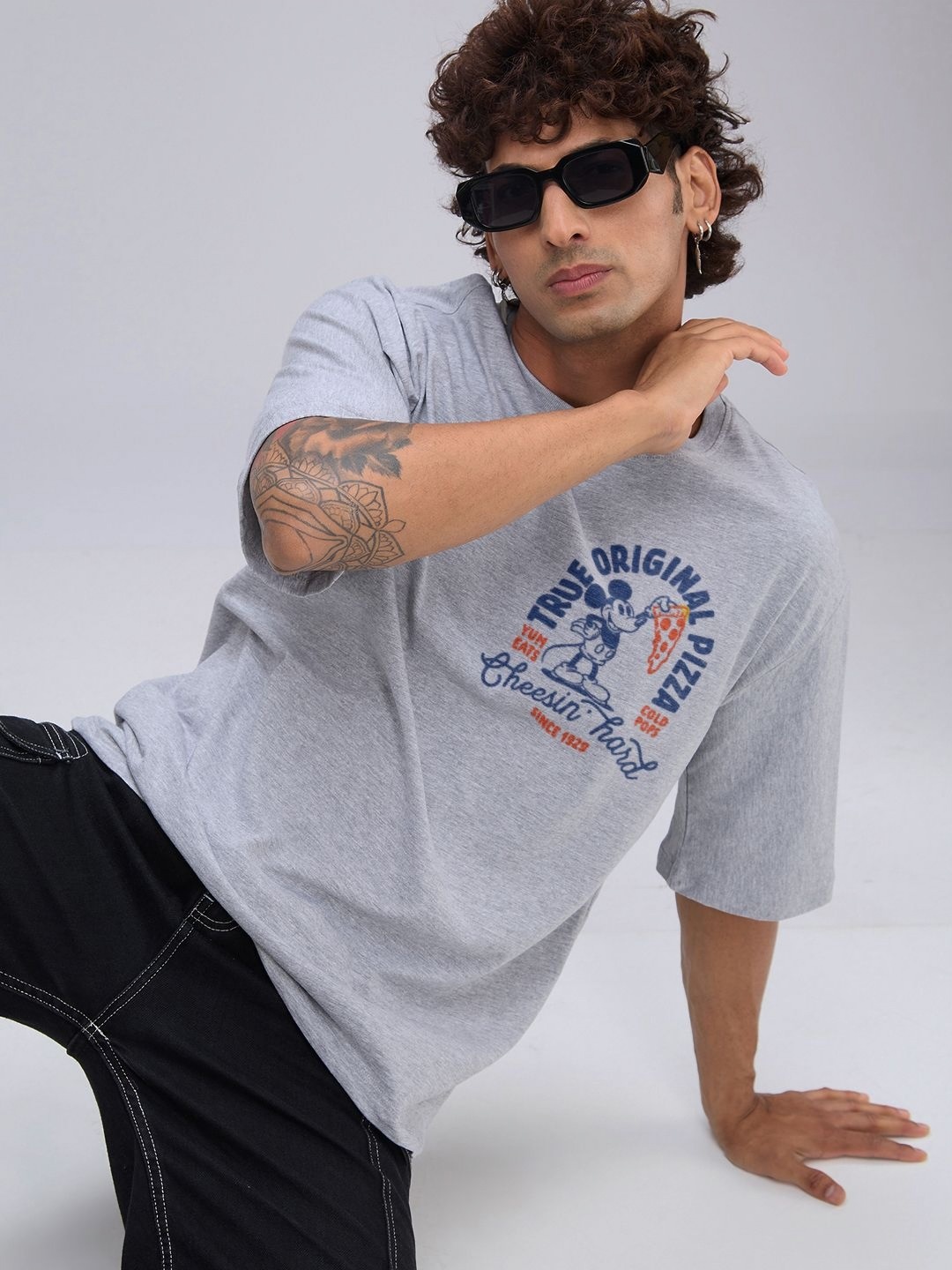 

Kook N Keech Disney Men Printed Applique T-shirt, Navy blue
