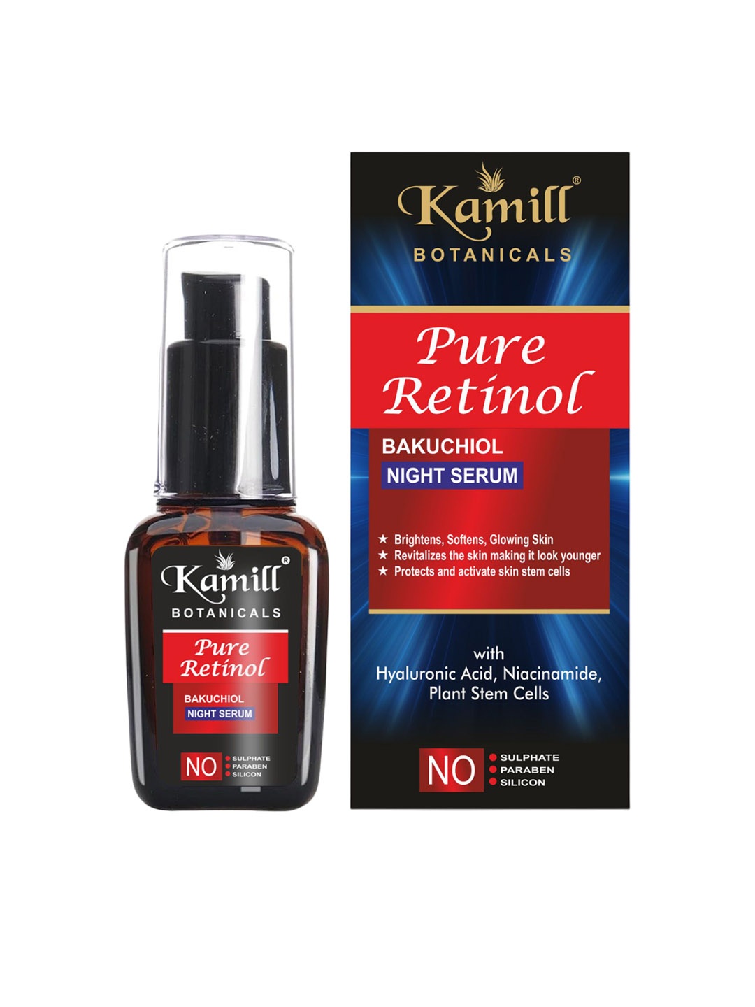 

KAMILL Pure Retinol Night Serum With Bakuchiol - 30ml, Red