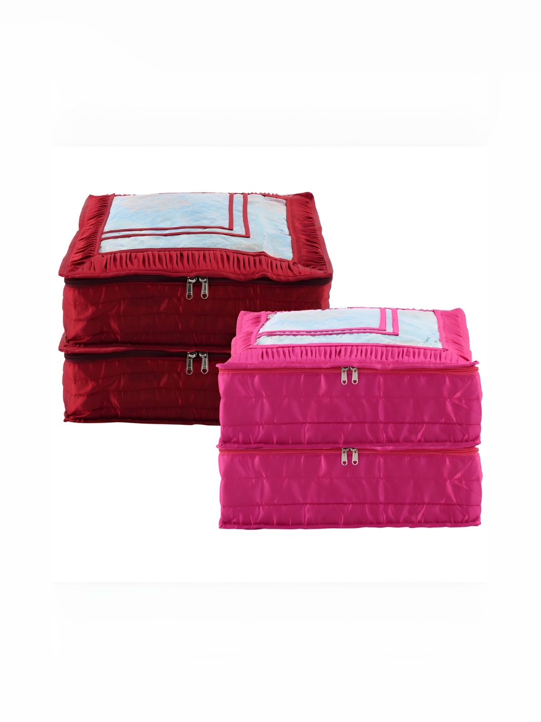 

Kuber Industries Maroon & Pink 4 Pieces Regular Drawer Organiser