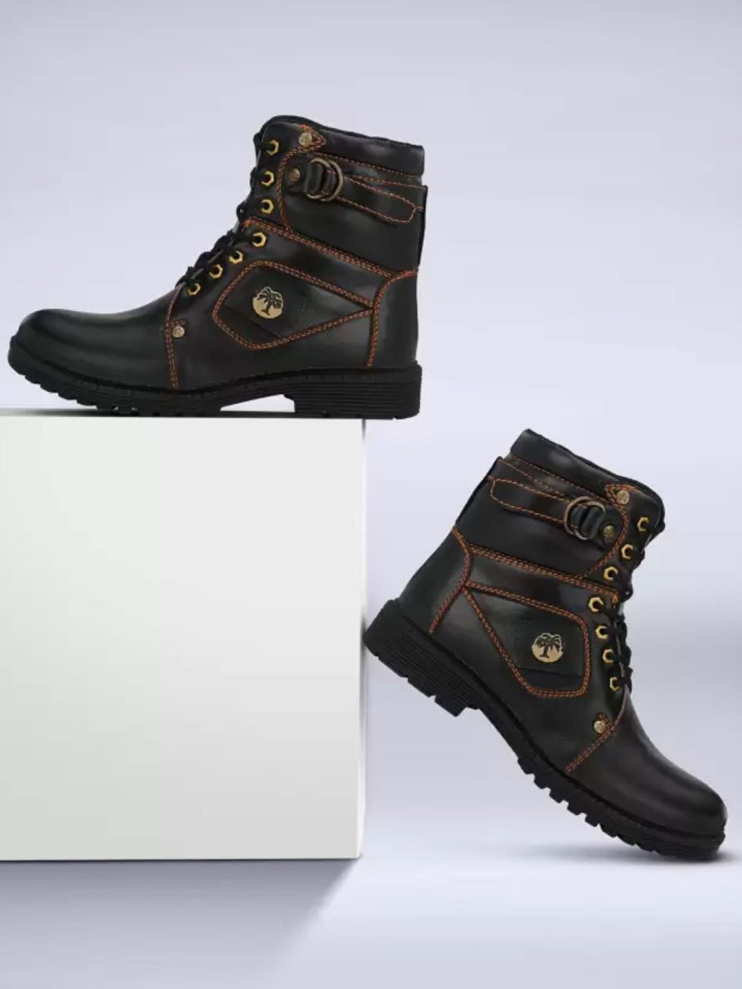 

Big Fox Men High-Top Platform Boots, Black