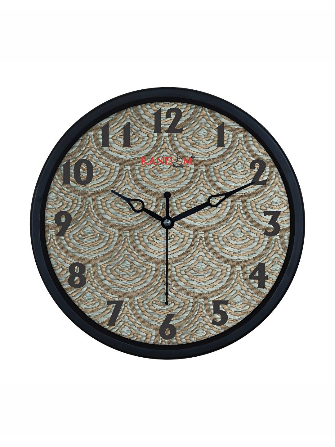 

RANDOM Green & Black Printed Contemporary Wall Clock