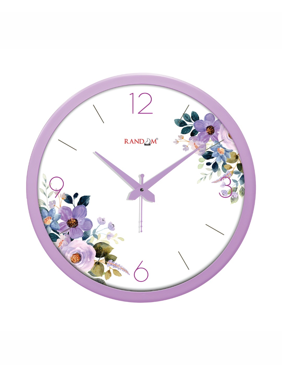 

RANDOM White & Purple Printed Analogue Contemporary Wall Clock