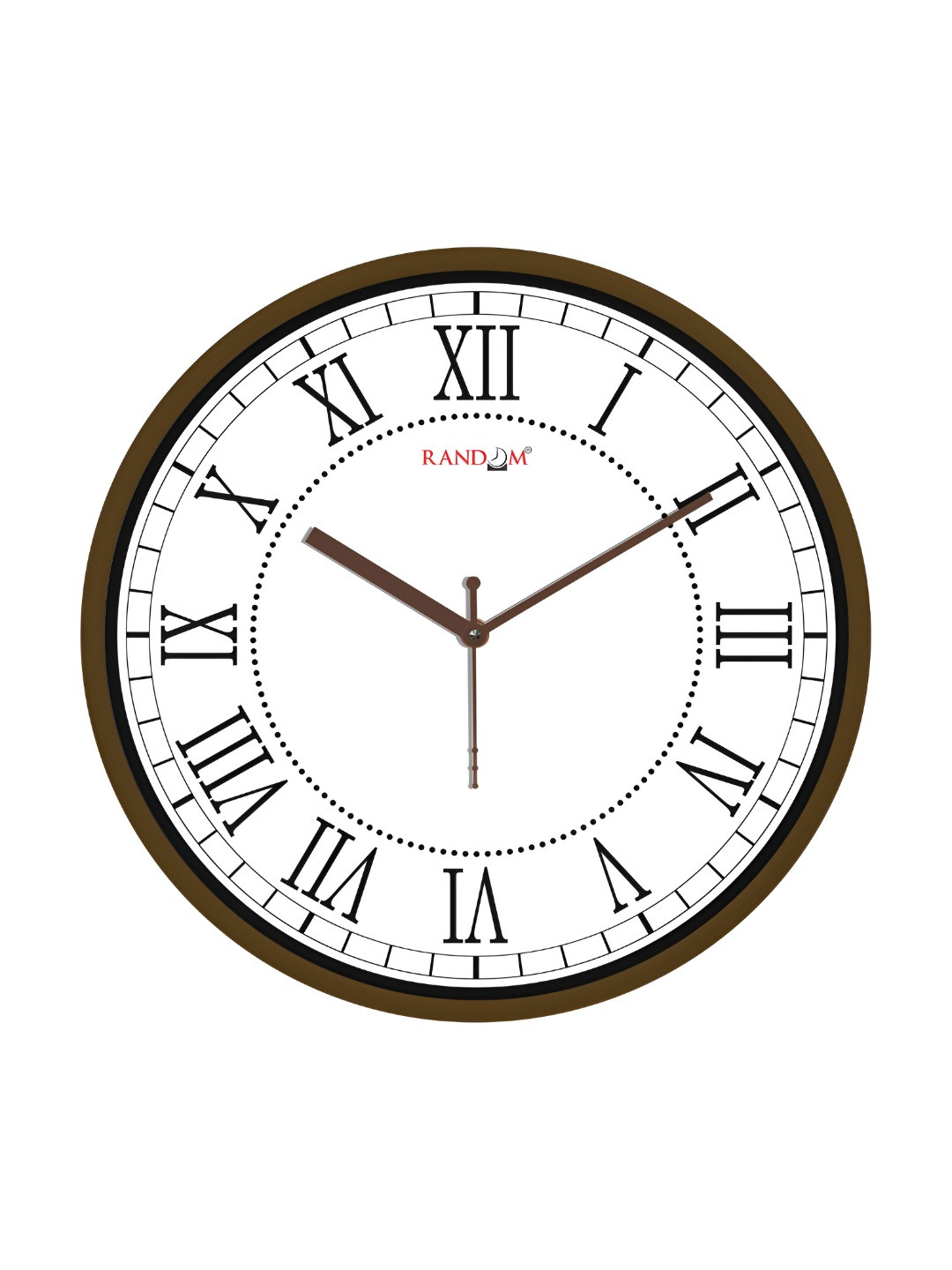 

RANDOM White & Black Printed Contemporary Analogue Round Wall Clock