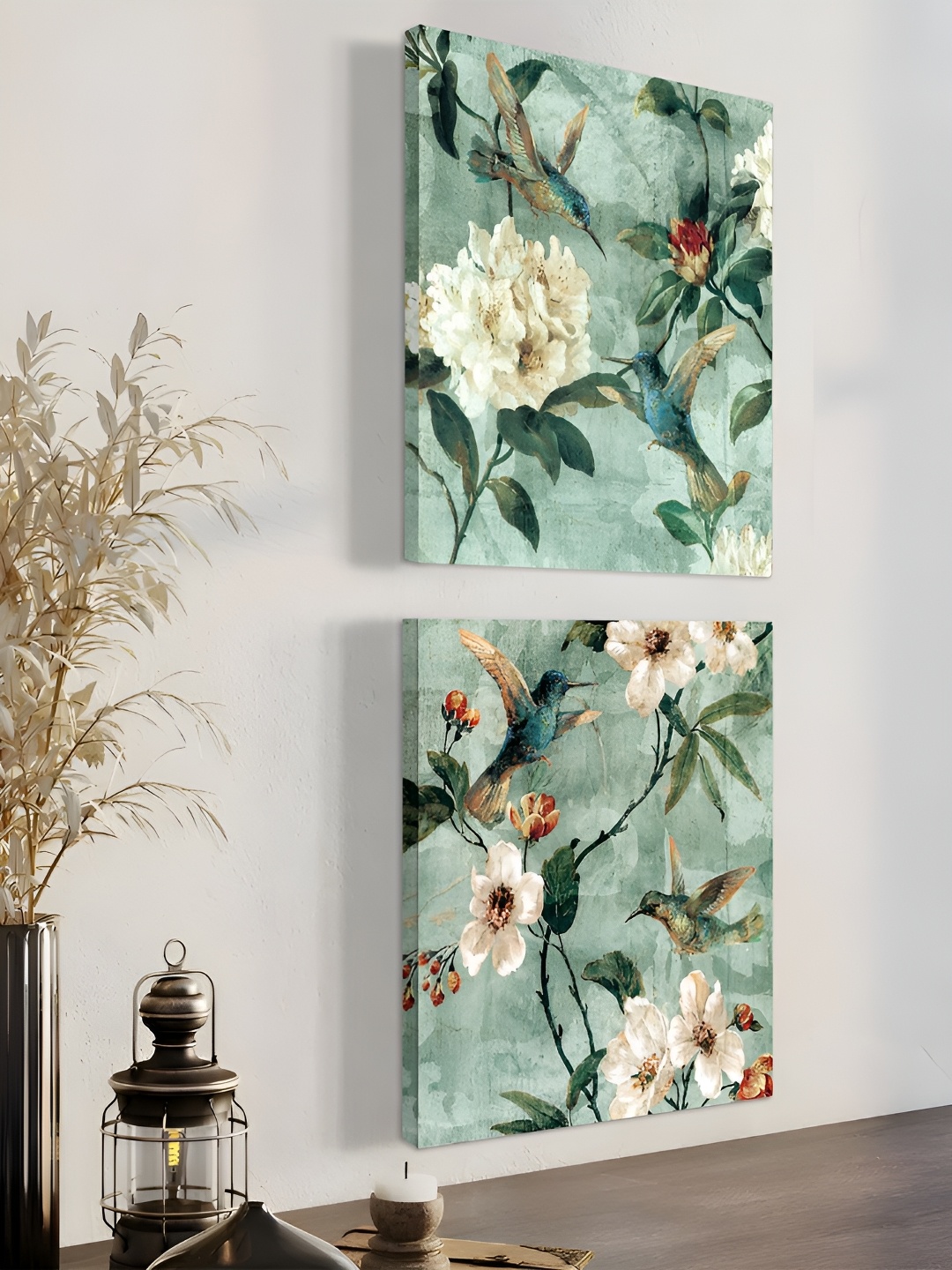 

Art Street Green & White 2 Pieces Canvas Floral and Botanical Wall Arts