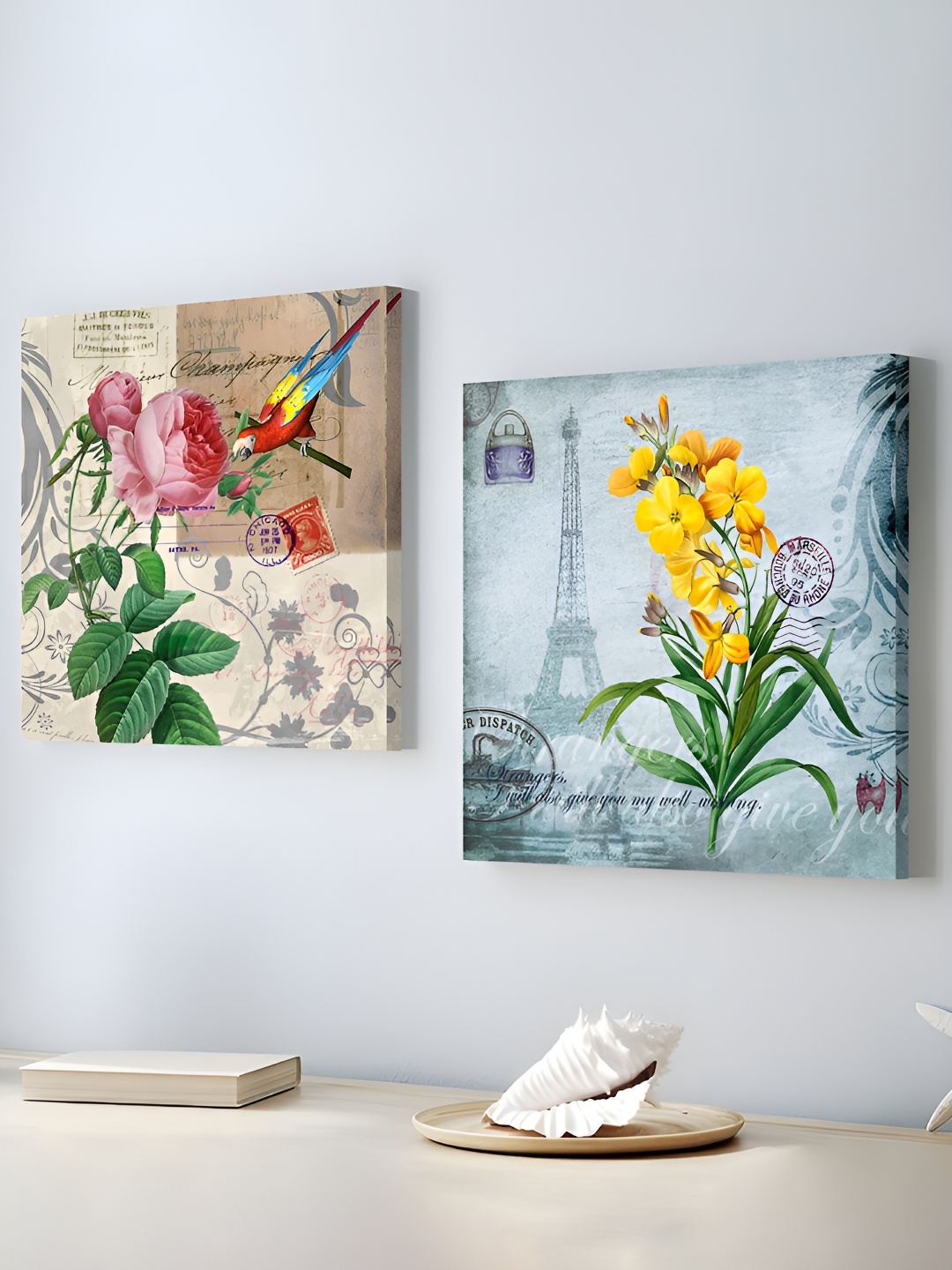 

Art Street Green & Beige 2 Pieces Canvas Floral and Botanical Wall Arts