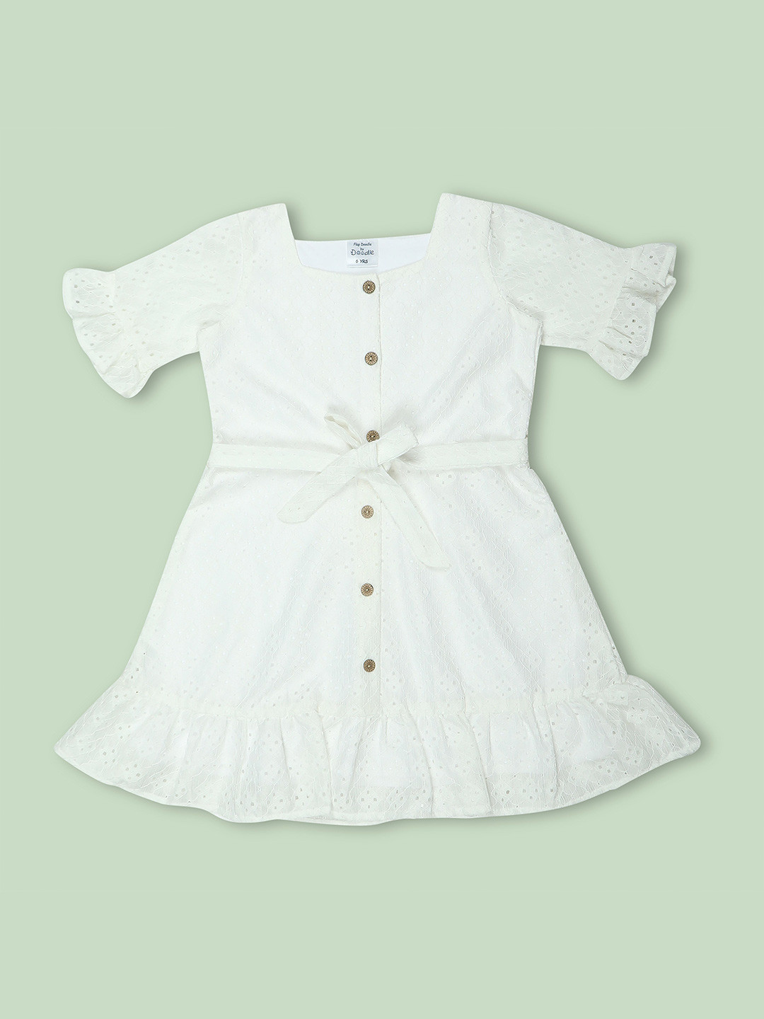 

Doodle Girls Lace A-Line Dress, White