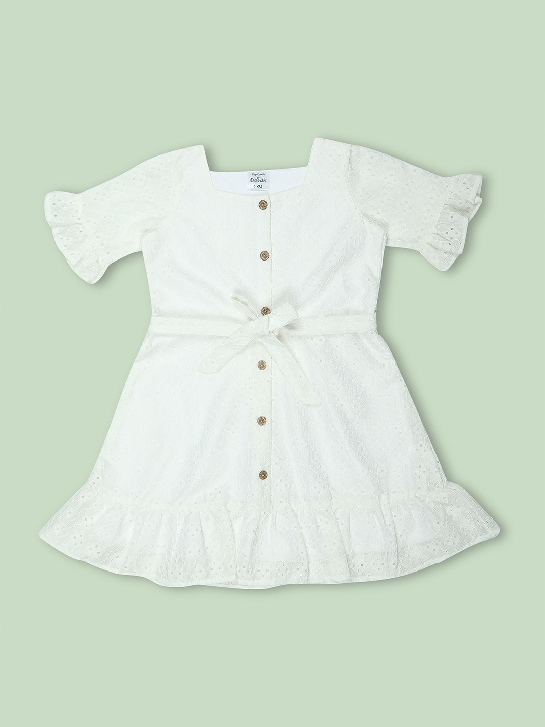 

Doodle Girls Lace A-Line Dress, White