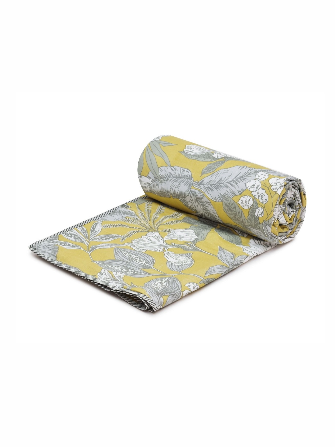 

RRC Yellow & Grey Floral Printed Microfiber AC Room 150 GSM Double Bed Dohar