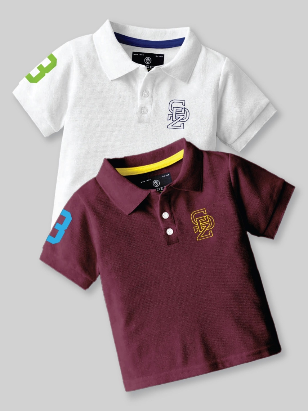 

BAESD Boys Pack of 2 Polo Collar T-shirt, White