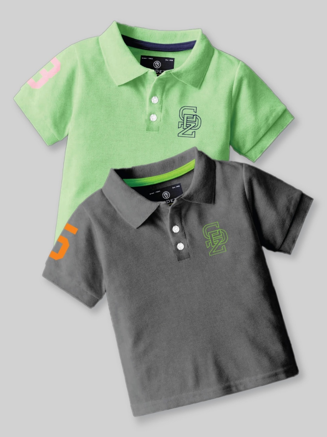 

BAESD Boys 2 Polo Collar Applique T-shirt, Green