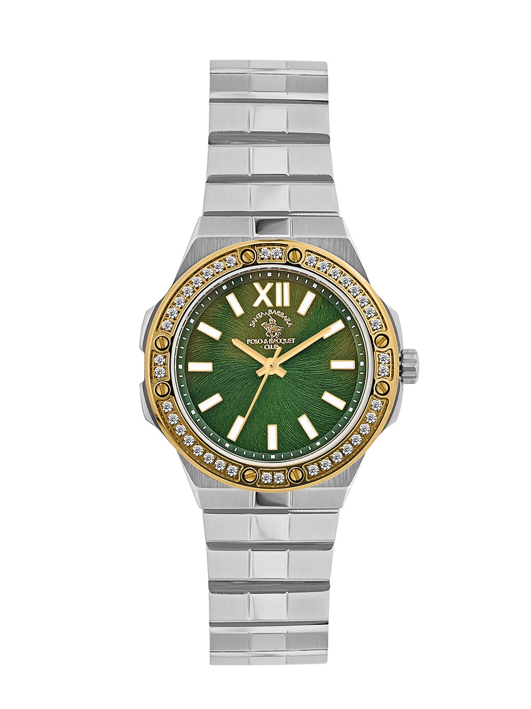 

SANTA BARBARA POLO & RACQUET CLUB Men Green Dial Quartz Watch SB.1.10575-3, Silver