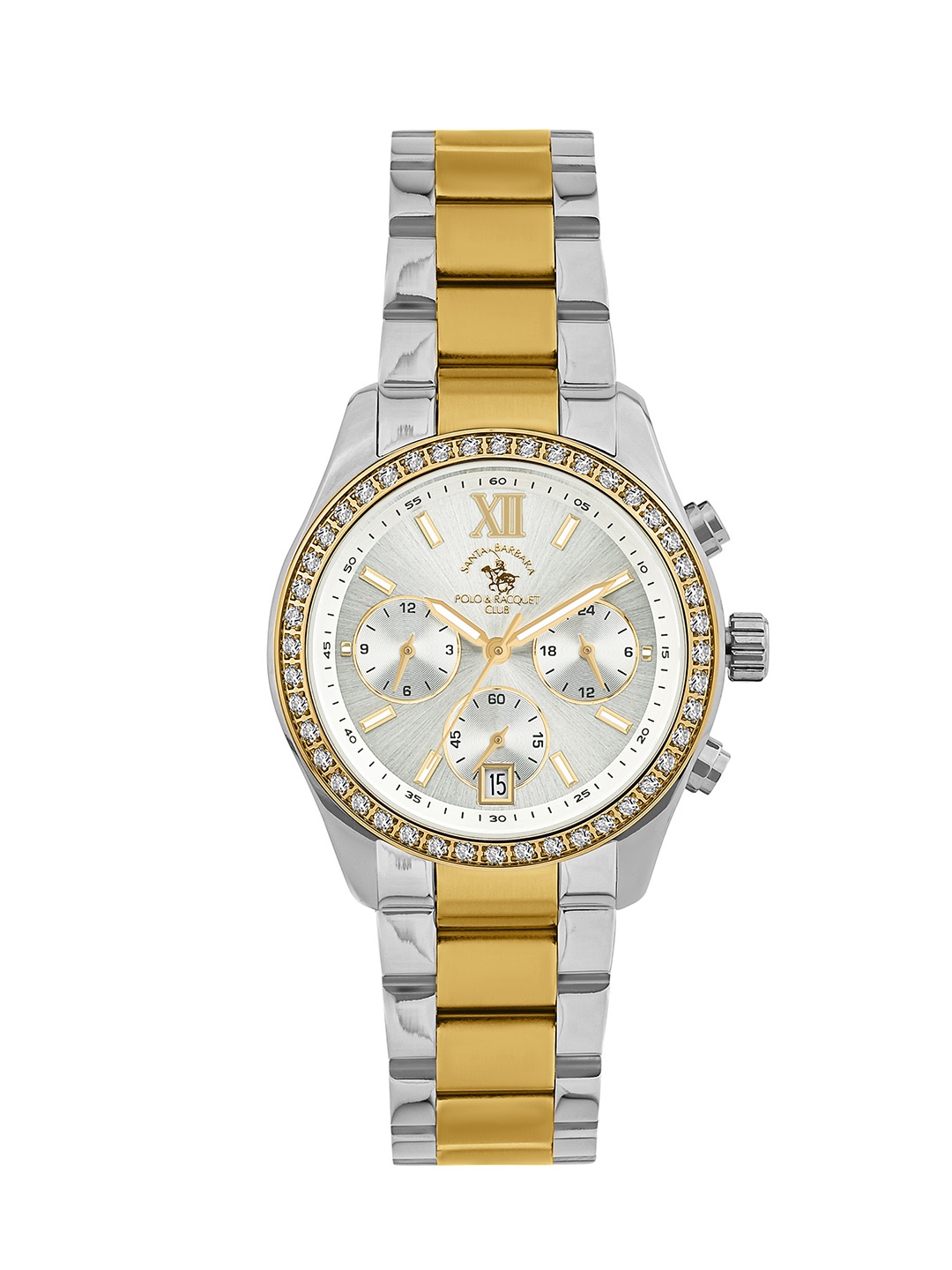 

SANTA BARBARA POLO & RACQUET CLUB Women Embellished Chronograph Watch SB.1.10579-3, Silver