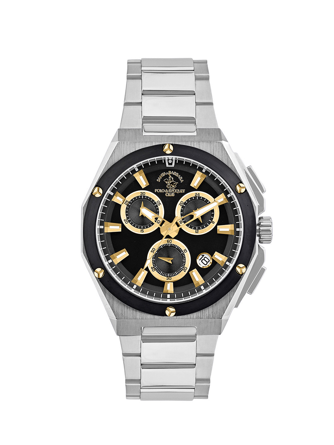 

SANTA BARBARA POLO & RACQUET CLUB Men Black Dial Quartz Watch SB.1.10577-4, Silver