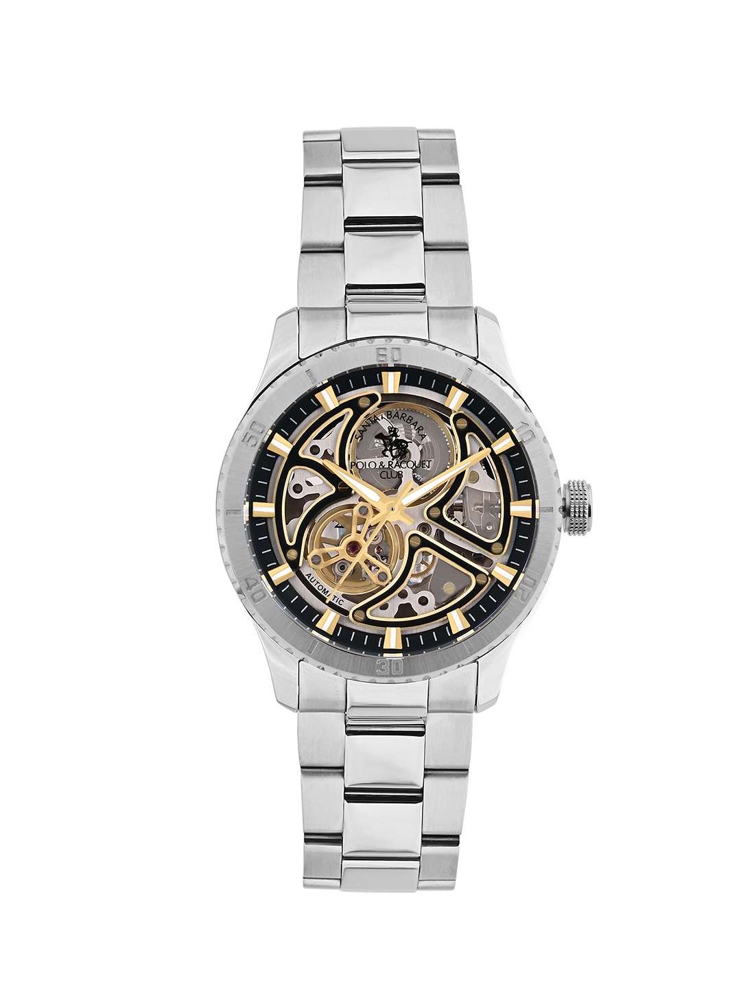 

SANTA BARBARA POLO & RACQUET CLUB Men Automatic Skeleton Watch SB.1.10572-4, Black