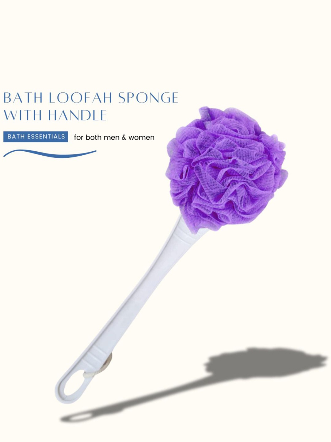 

CareDone Large Bath Puff Loofah Sponge With Long Handle, Purple