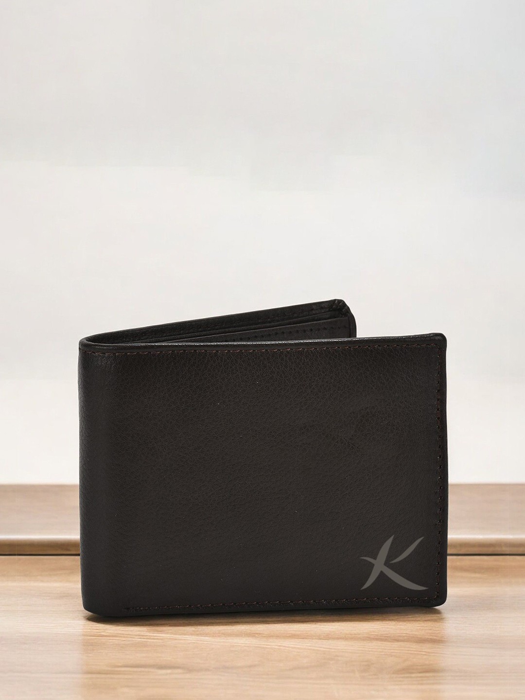 

Kastner Men Textured Leather Two Fold Wallet, Brown