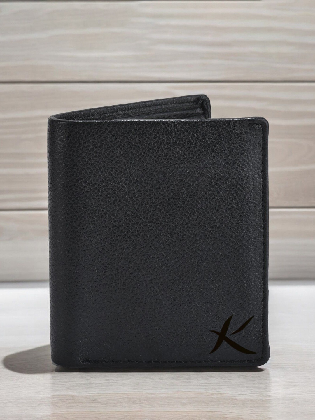 

Kastner Men Textured Leather Two Fold Wallet, Black