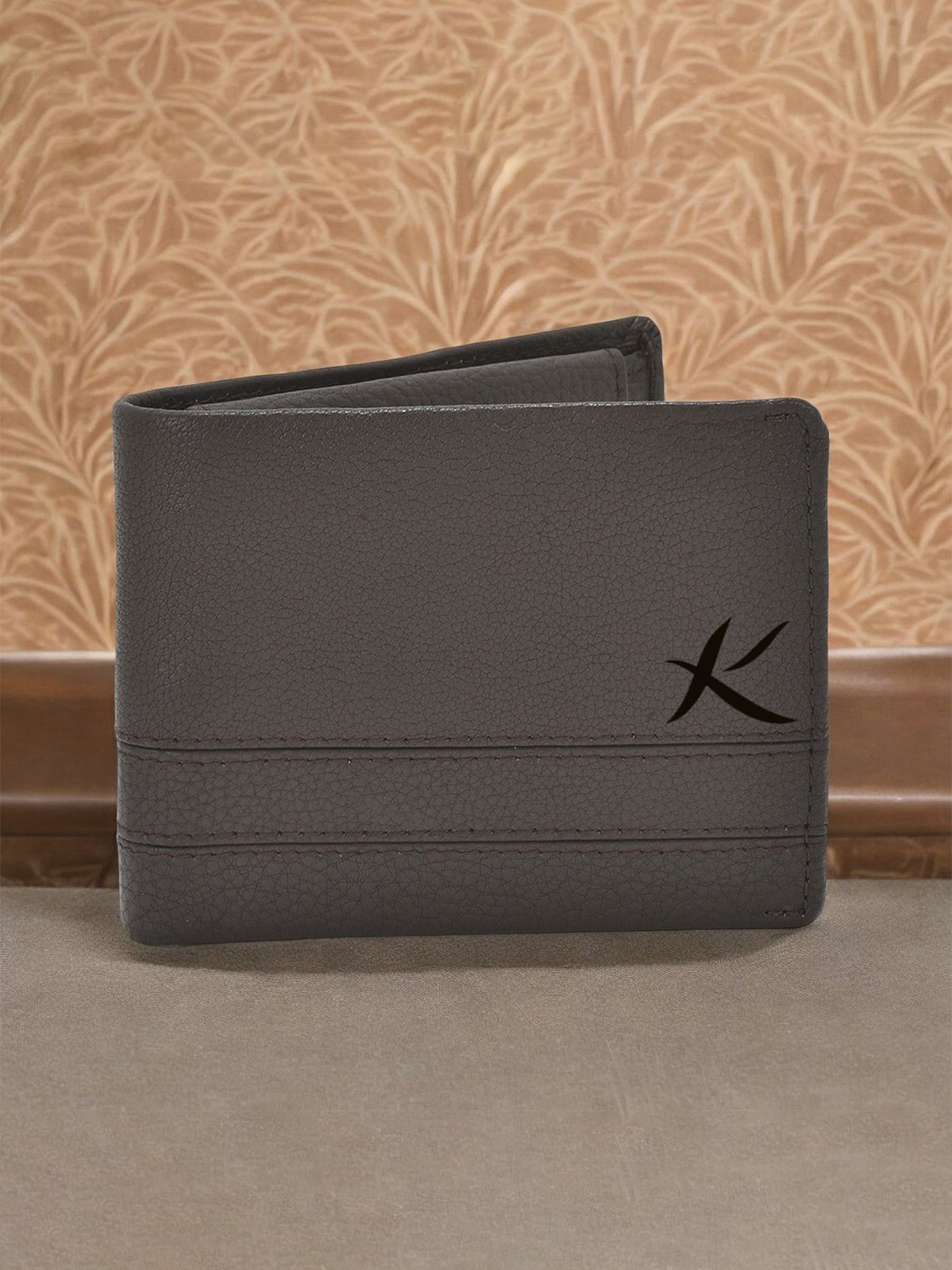 

Kastner Men Leather Textured Leather Two Fold Wallet, Brown