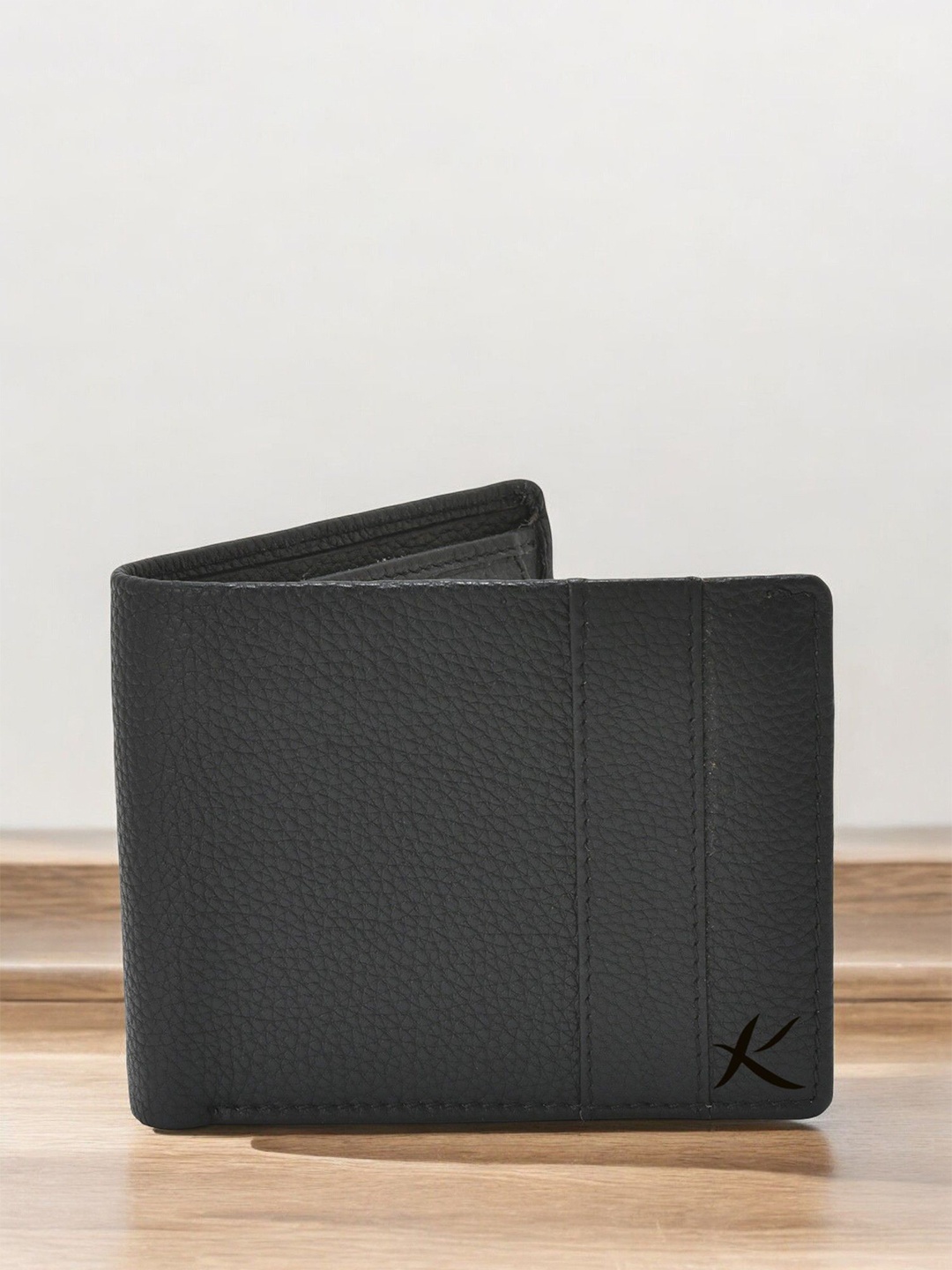 

Kastner Men Leather Two Fold Wallet With RFID Blocking, Black