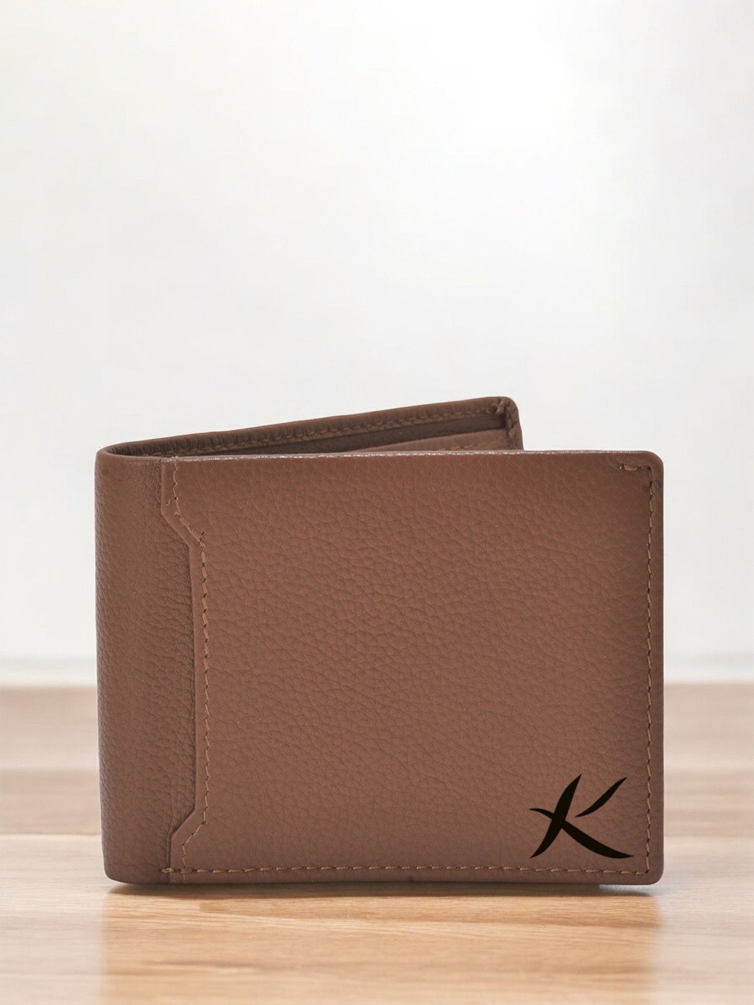 

Kastner Men Textured Leather Two Fold Wallet, Tan