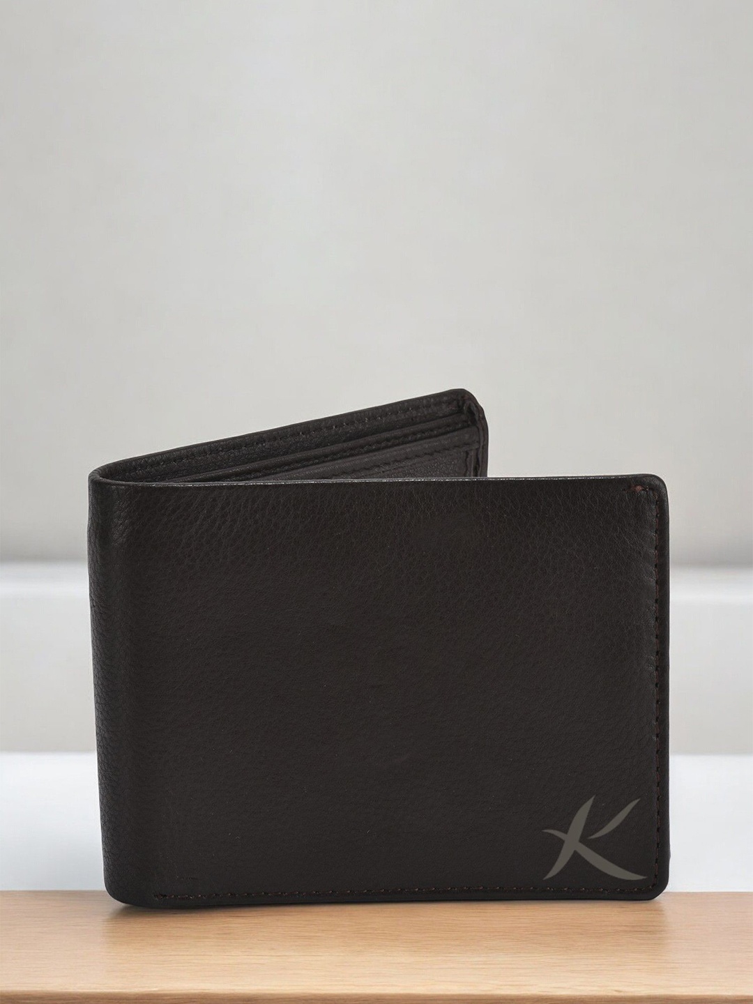 

Kastner Men Textured Leather Two Fold Wallet, Black