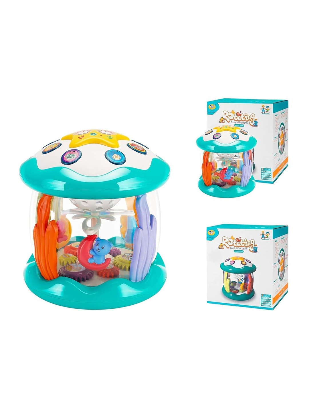 

Kidology Kids Rotating Pacific Drum Baby Musical Toys, Green