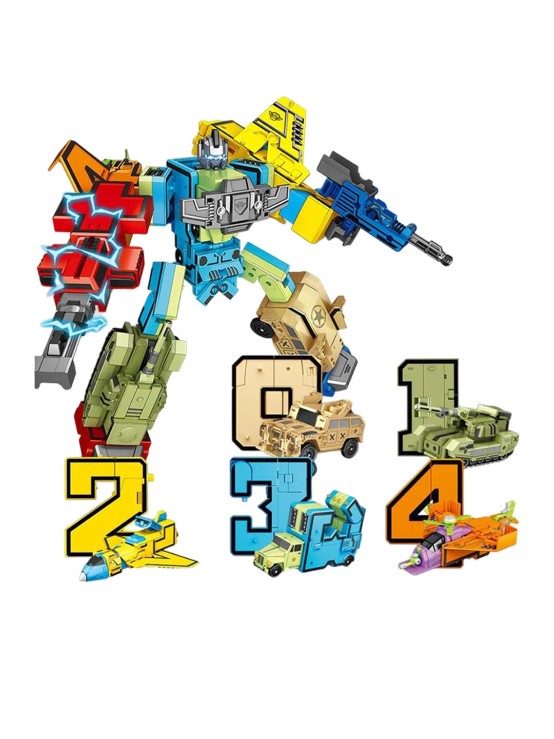 

Kidology Kids Learning Robot Transforming Action Figure Toys, Green