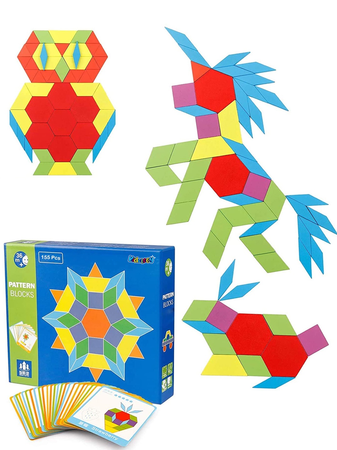 

Kidology Kids Puzzle Game With 24 Pcs Design Cards, Red