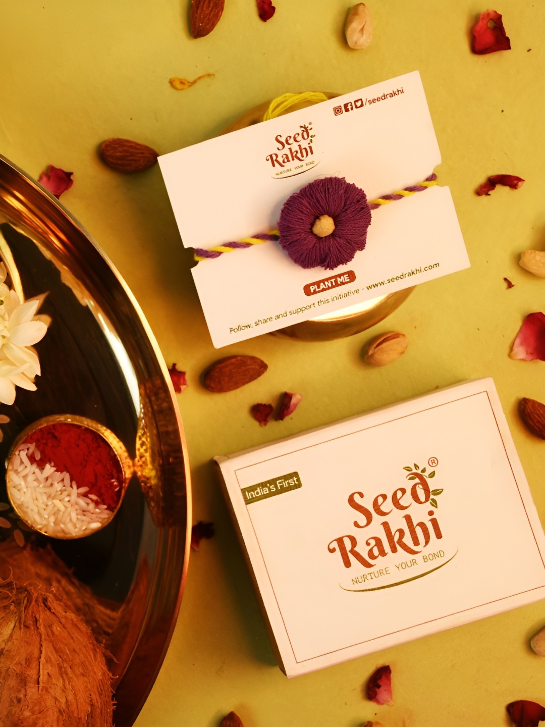 

Indigifts Plantable Seeded Rakhi For Brother, Purple