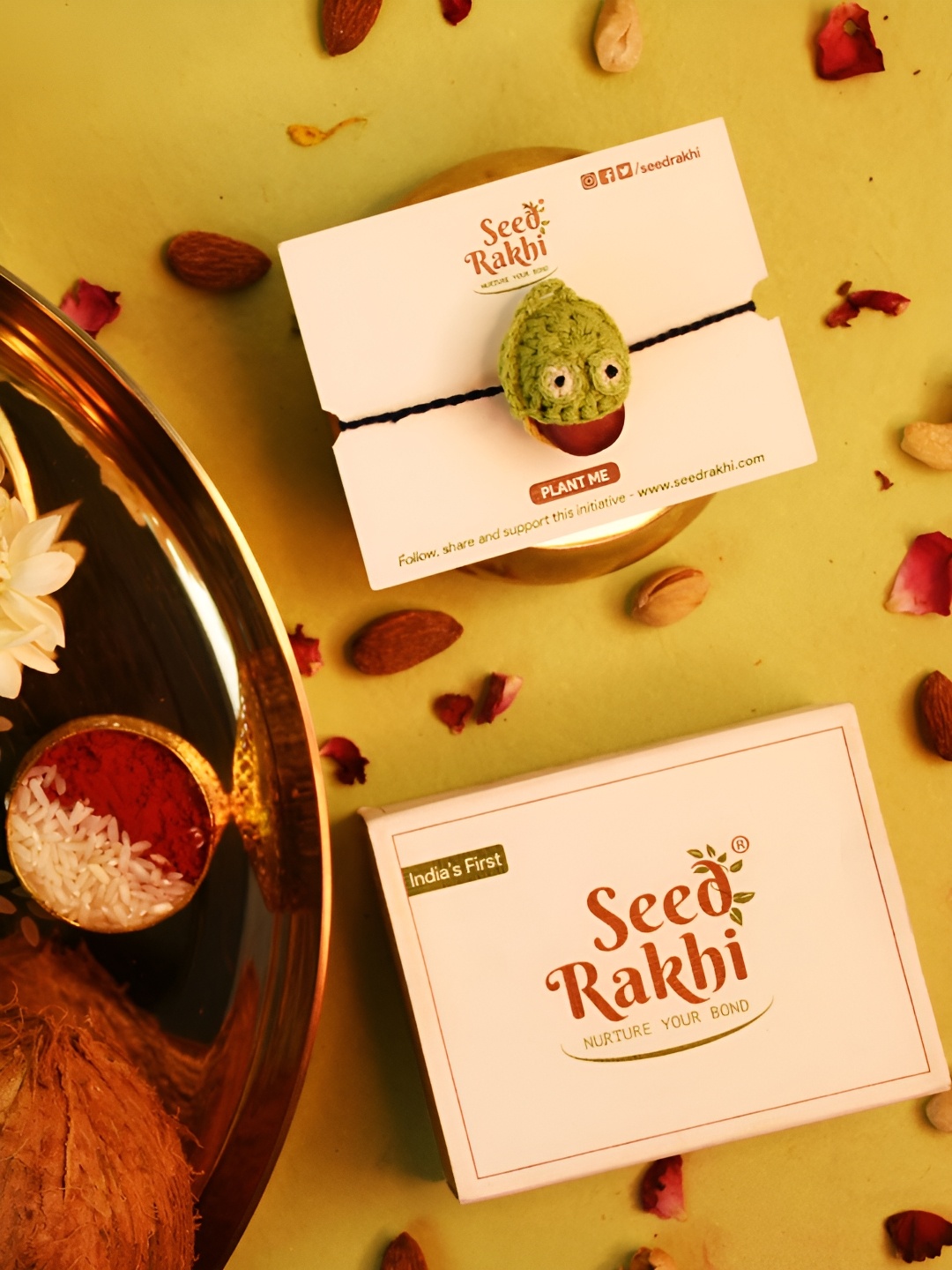 

Indigifts Seeded Plantable Rakhi, Green