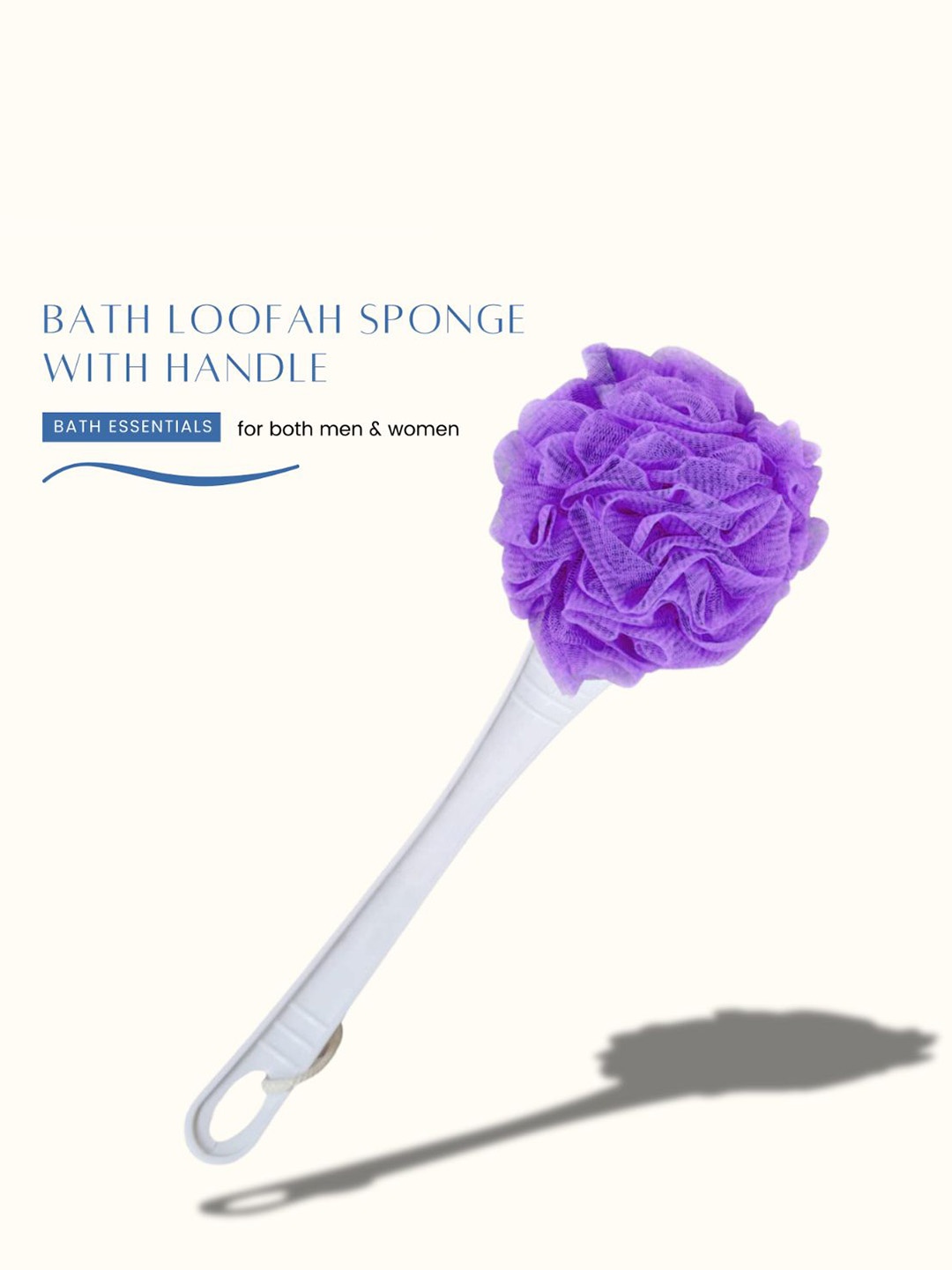 

CareDone Bath Loofah Sponge Scrubber Exfoliator With Long Handle, Purple