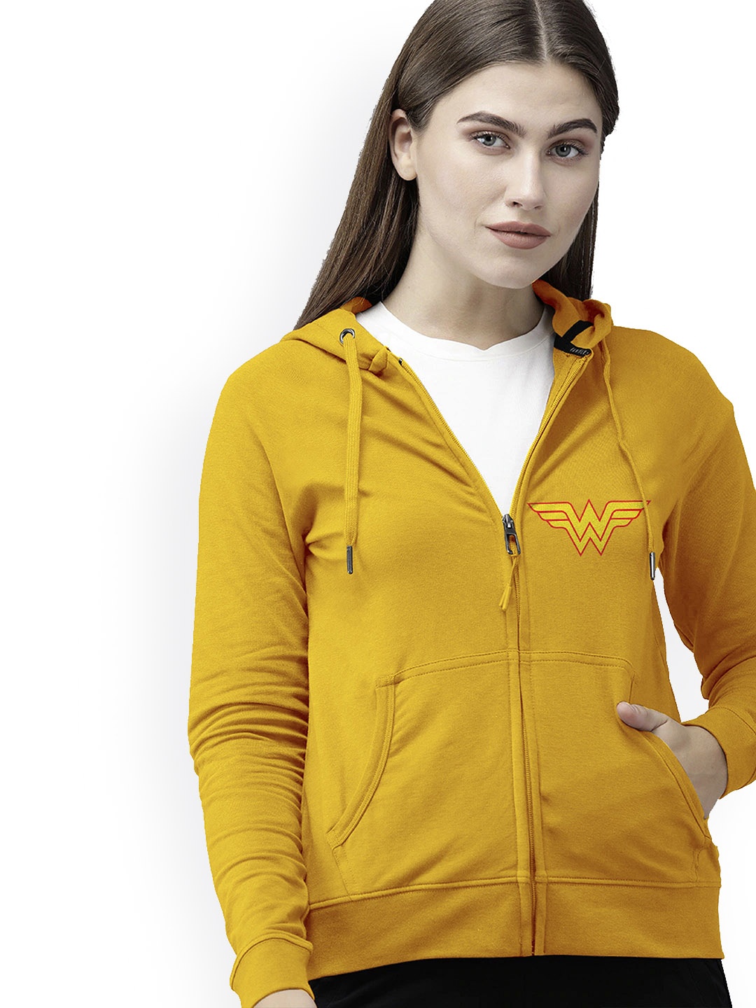 

BAESD Women Geometric Checked Longline Tailored Jacket, Yellow